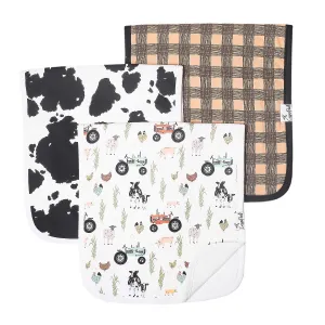 Copper Pearl Burp Cloth Set: Jo