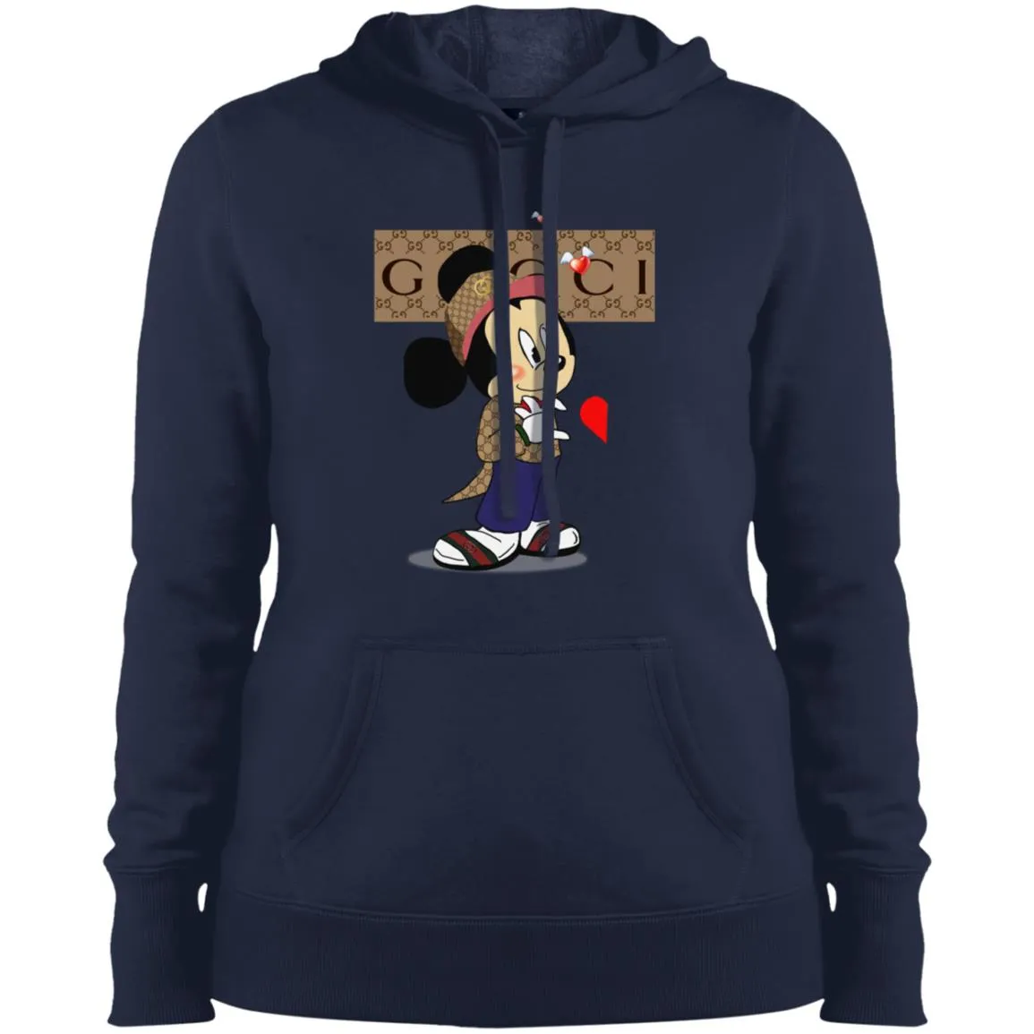 Couple Gucci Mickey Tshirt Valentine's Day Women Hooded Sweatshirt