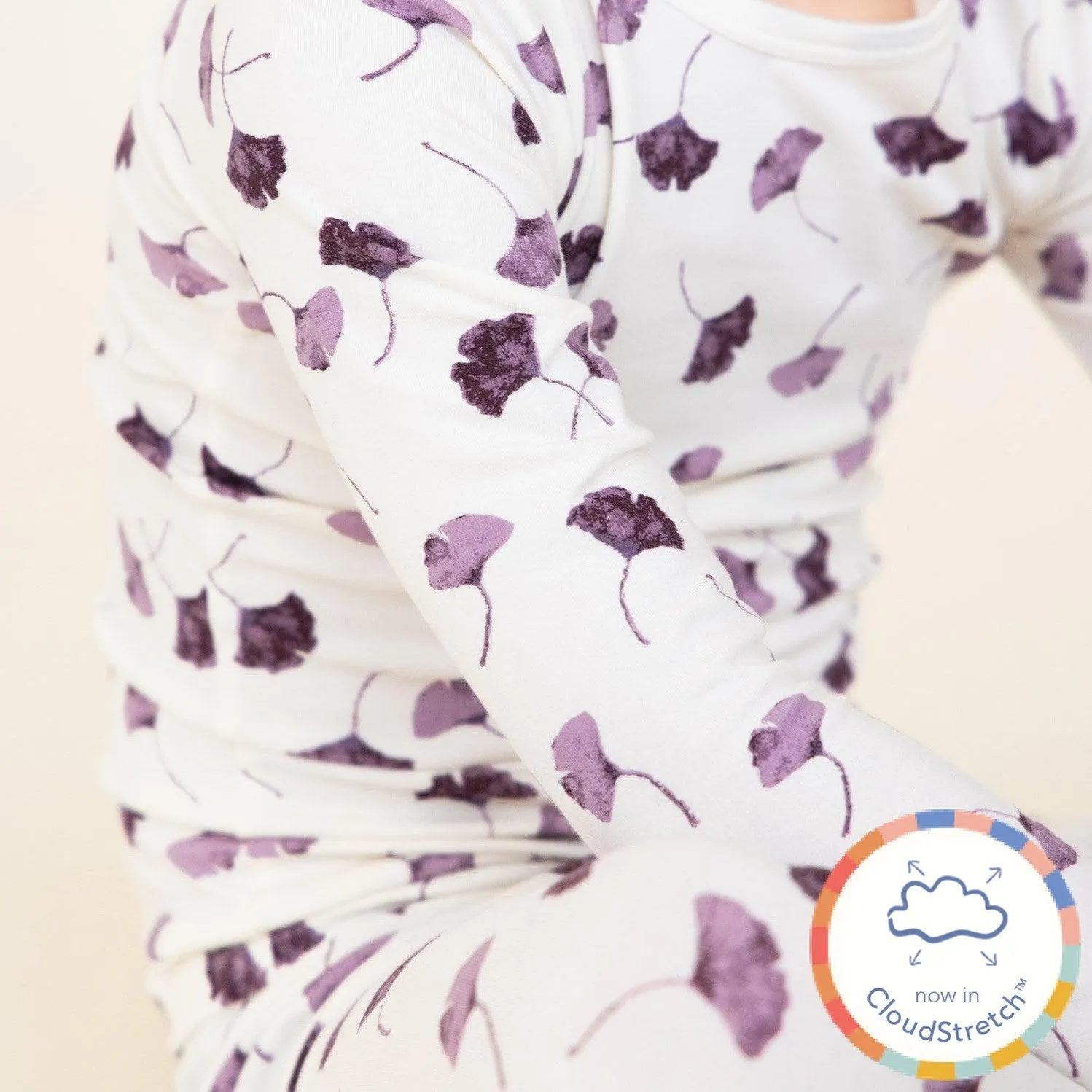 ginkgo love CloudStretch™ magnetic kids pajama set