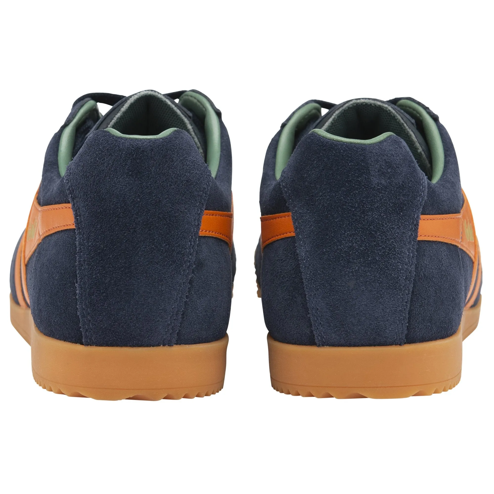Gola Classics Harrier Suede Trainers Navy/Moody Orange/Sage