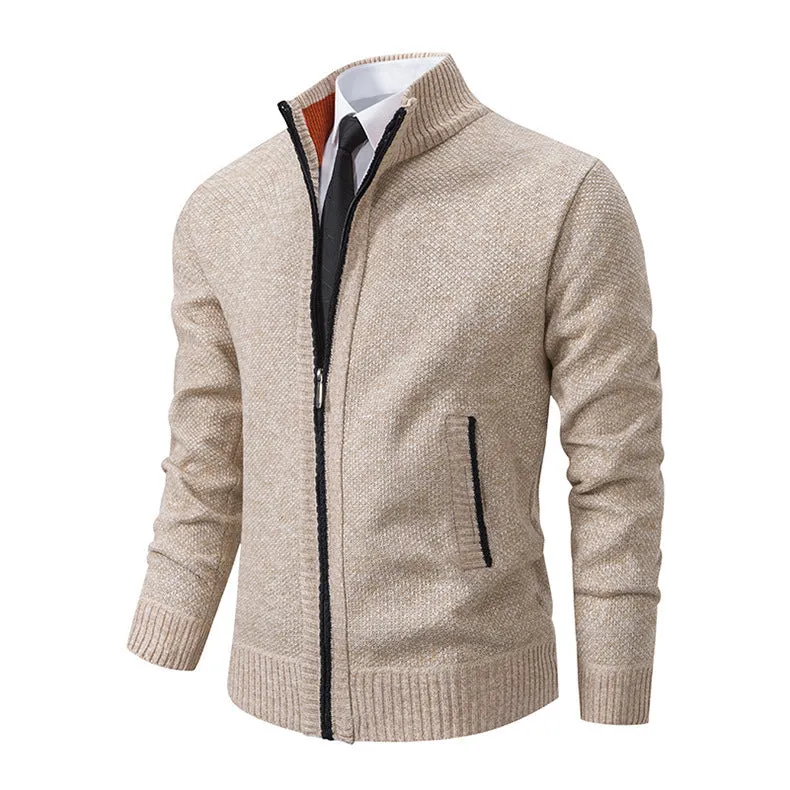 Men’s Knitted Zipper Cardigan