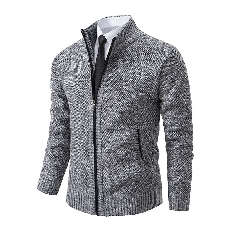 Men’s Knitted Zipper Cardigan