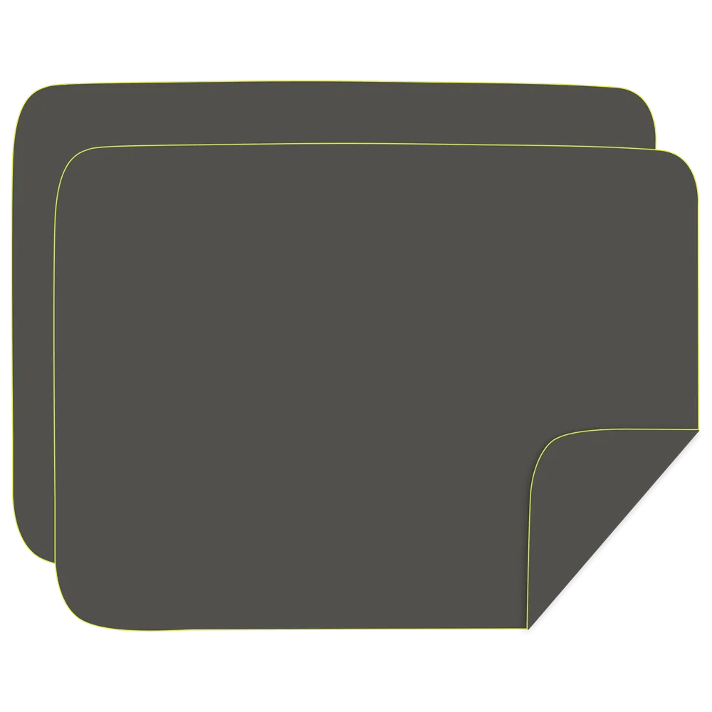 Microfibre Plain Tea Towel - Gunmetal / Yellow (2 pk)